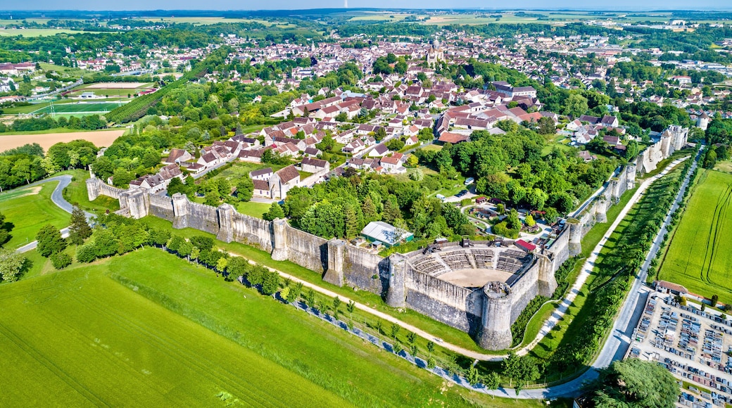 Aerial view of Provins, a town of medieval fairs and a UNESCO World Heritage Site in France