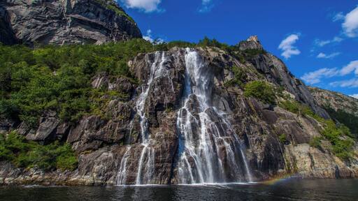 Take a trip to Pulpit rock from Stavanger to view this waterfall up close.