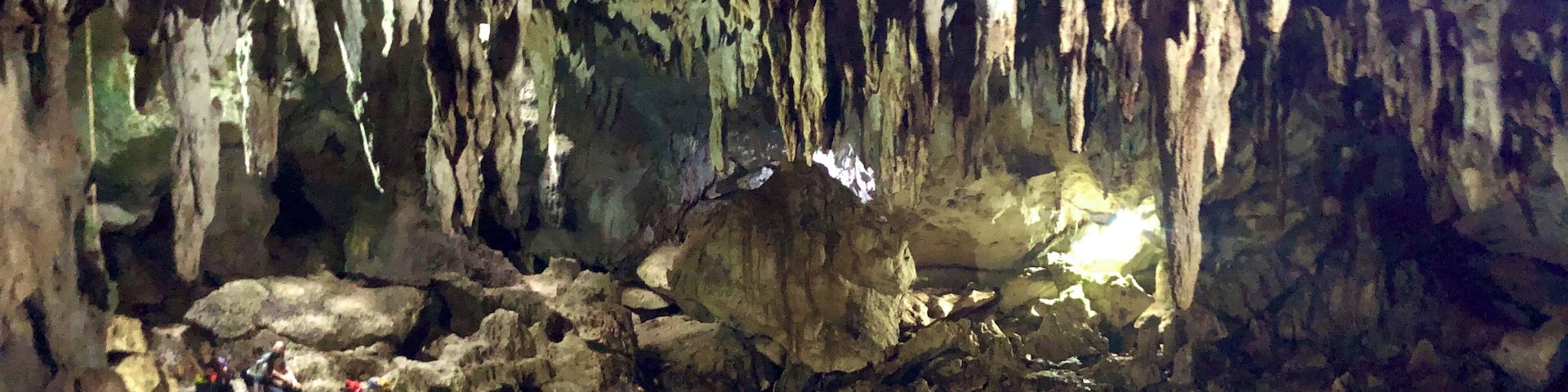 Natural swimming pool inside the cave