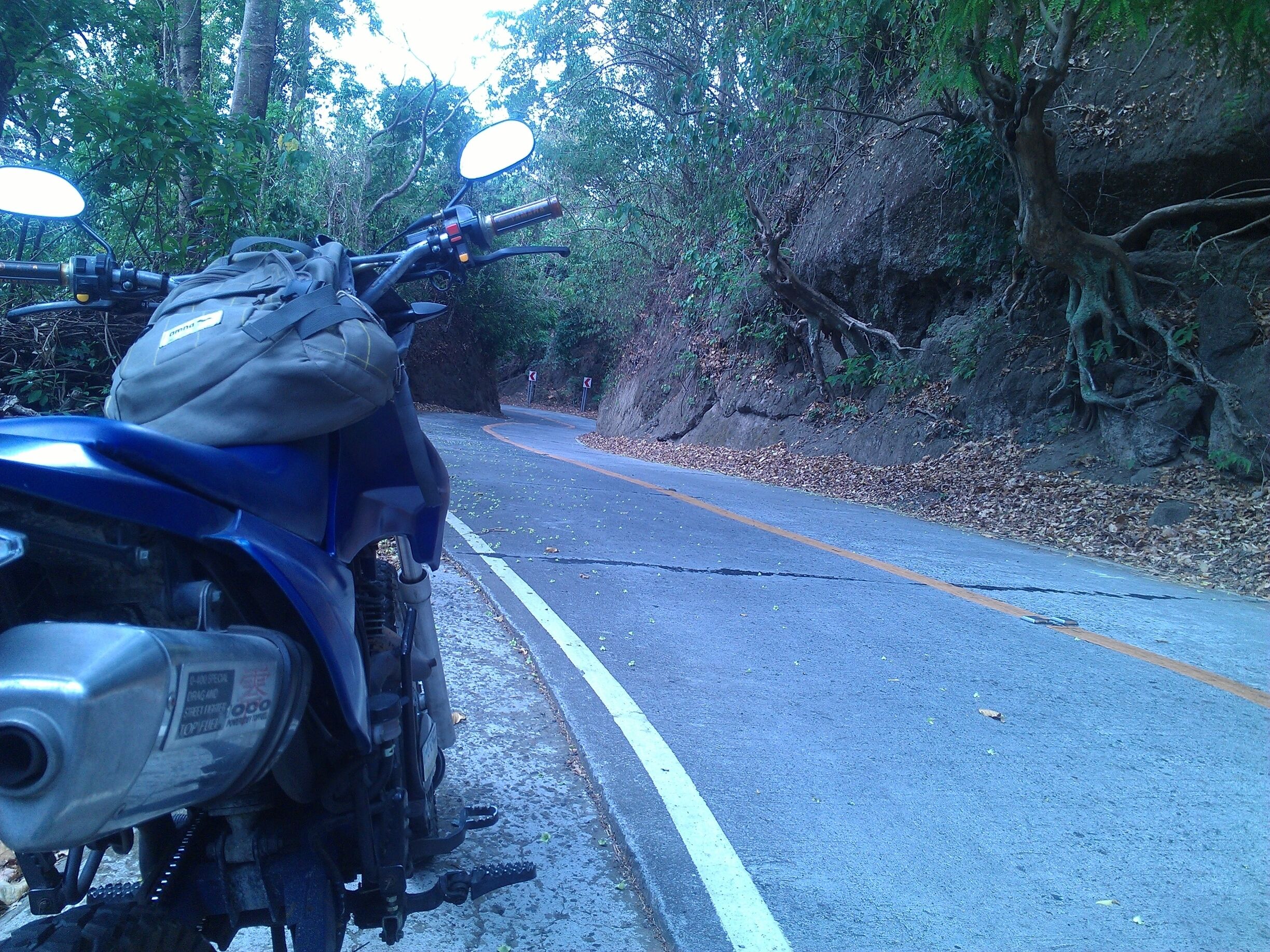 The road is literally downward spiral. Another near death experience. 