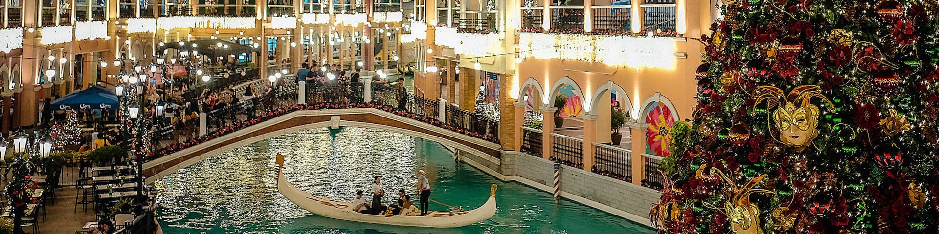The mall’s grand canal offers mall guests an Italian experience with gondola ride tours by singing gondoliers.
The mall also has replicas of St. Mark’s Campanile in Piazza San Marco, the Rialto Bridge, which is inspired by the famous bridge in Venice and the Ponte de Amore bridge, where mall guests can participate at the mall’s love locks installation.