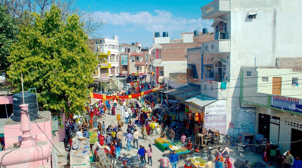 Rudrapur mostrando imágenes de calles y también un gran grupo de personas