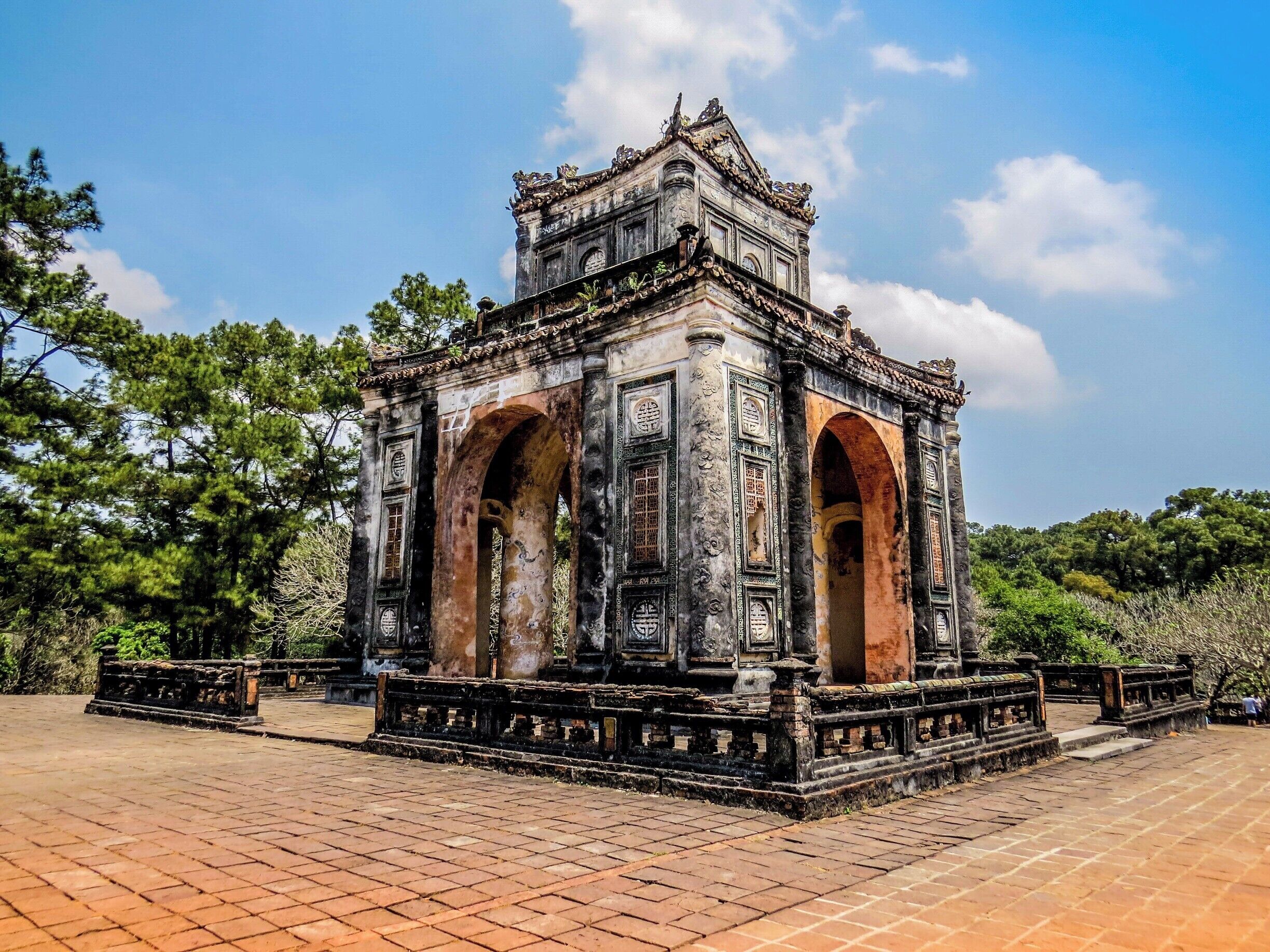 Tu Duc Tomb in Hue, Vietnam.  It was built for the Nguyen Emperor between 1864 and 1867.