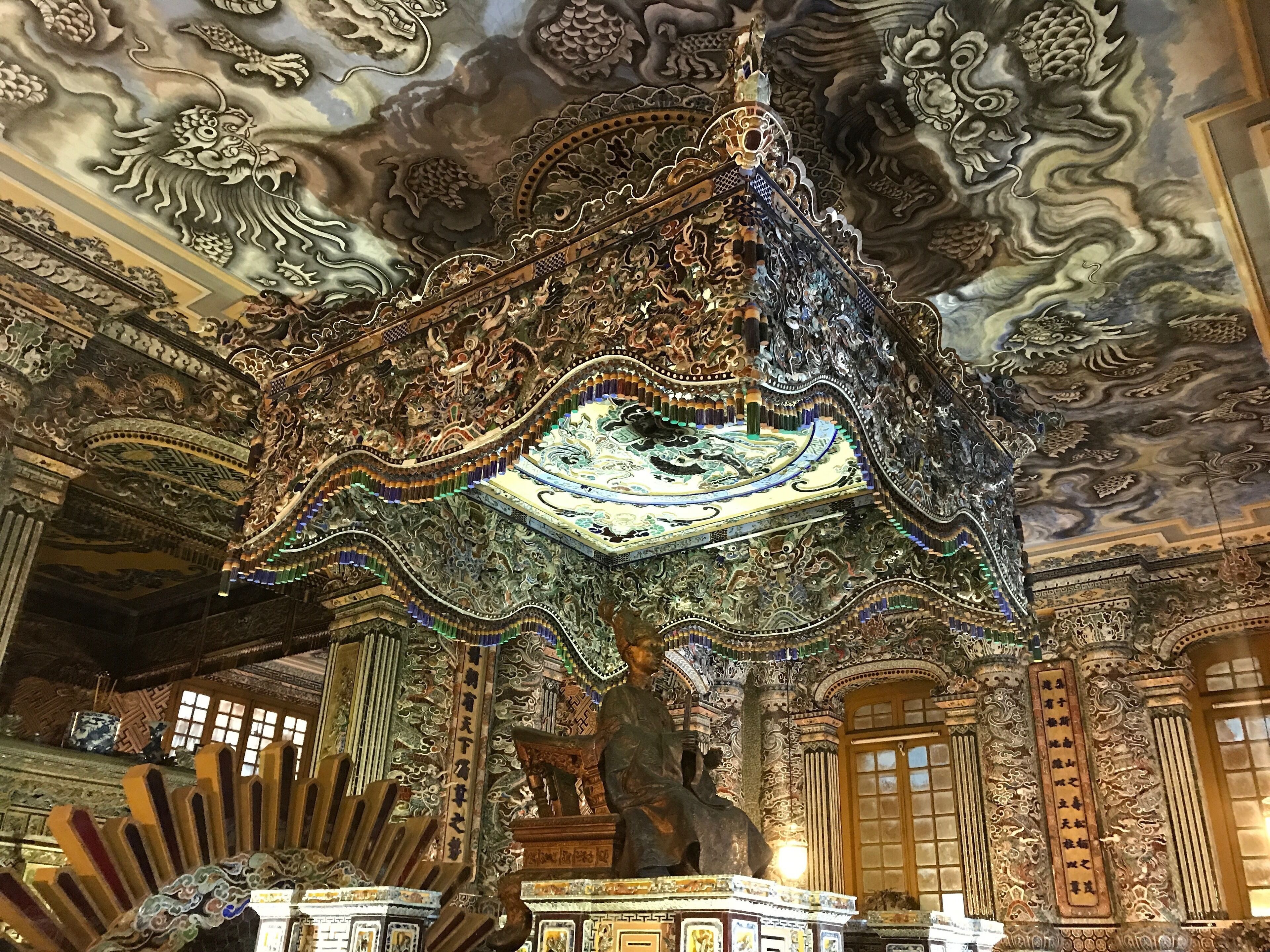 Temple in Hue decorated entirely with stunning mosaic inside