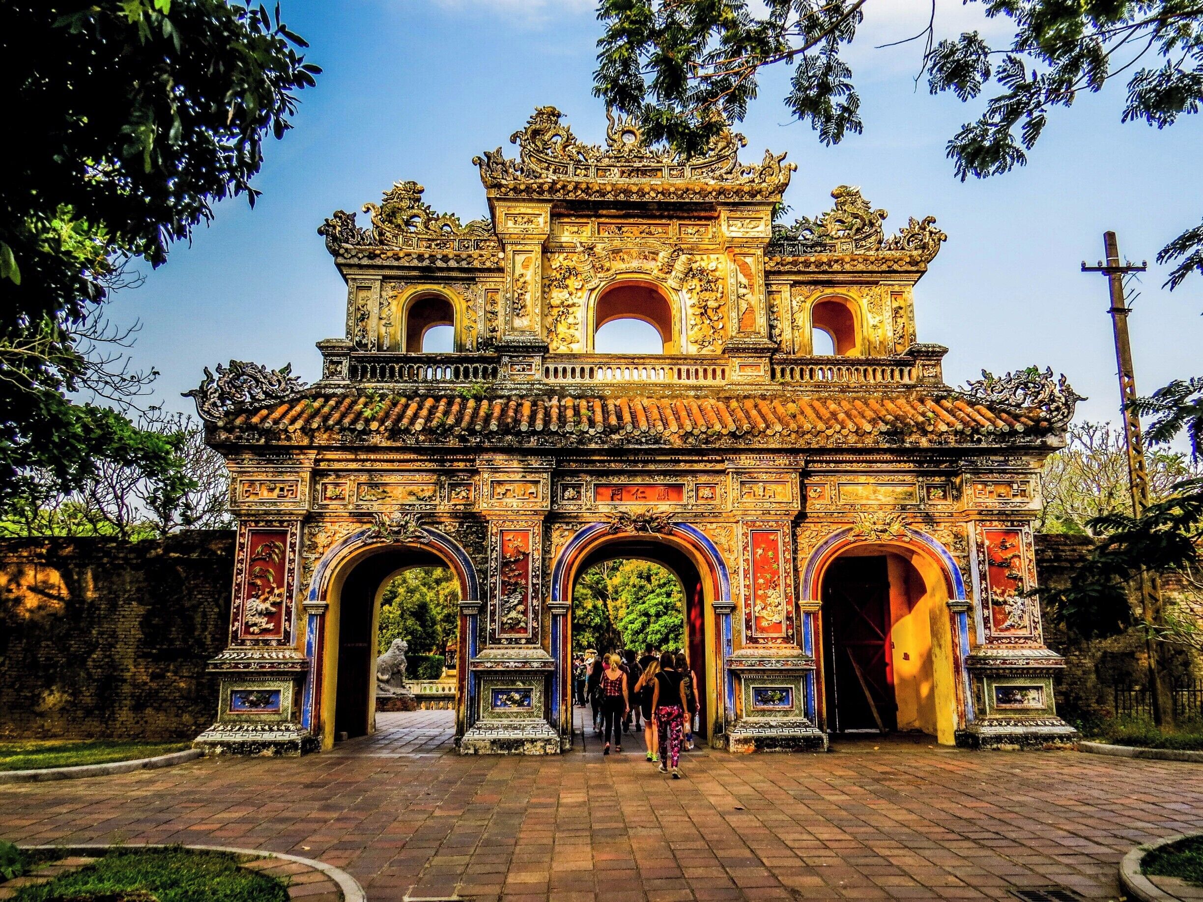 One of the several gates in Hue Royal Palace, Vietnam.