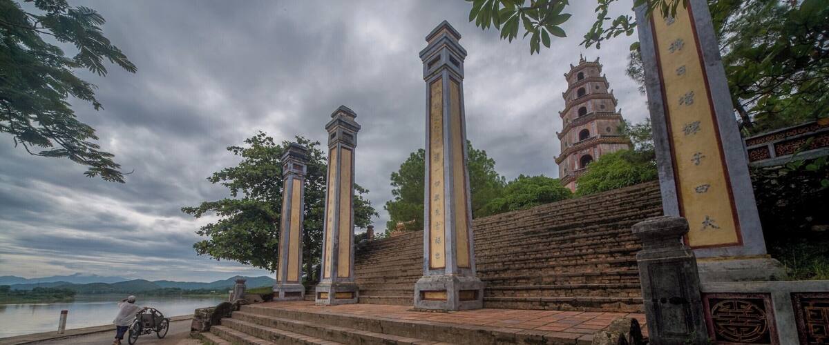 Thien Mu Pagoda on the perfume river Hue.#InStone