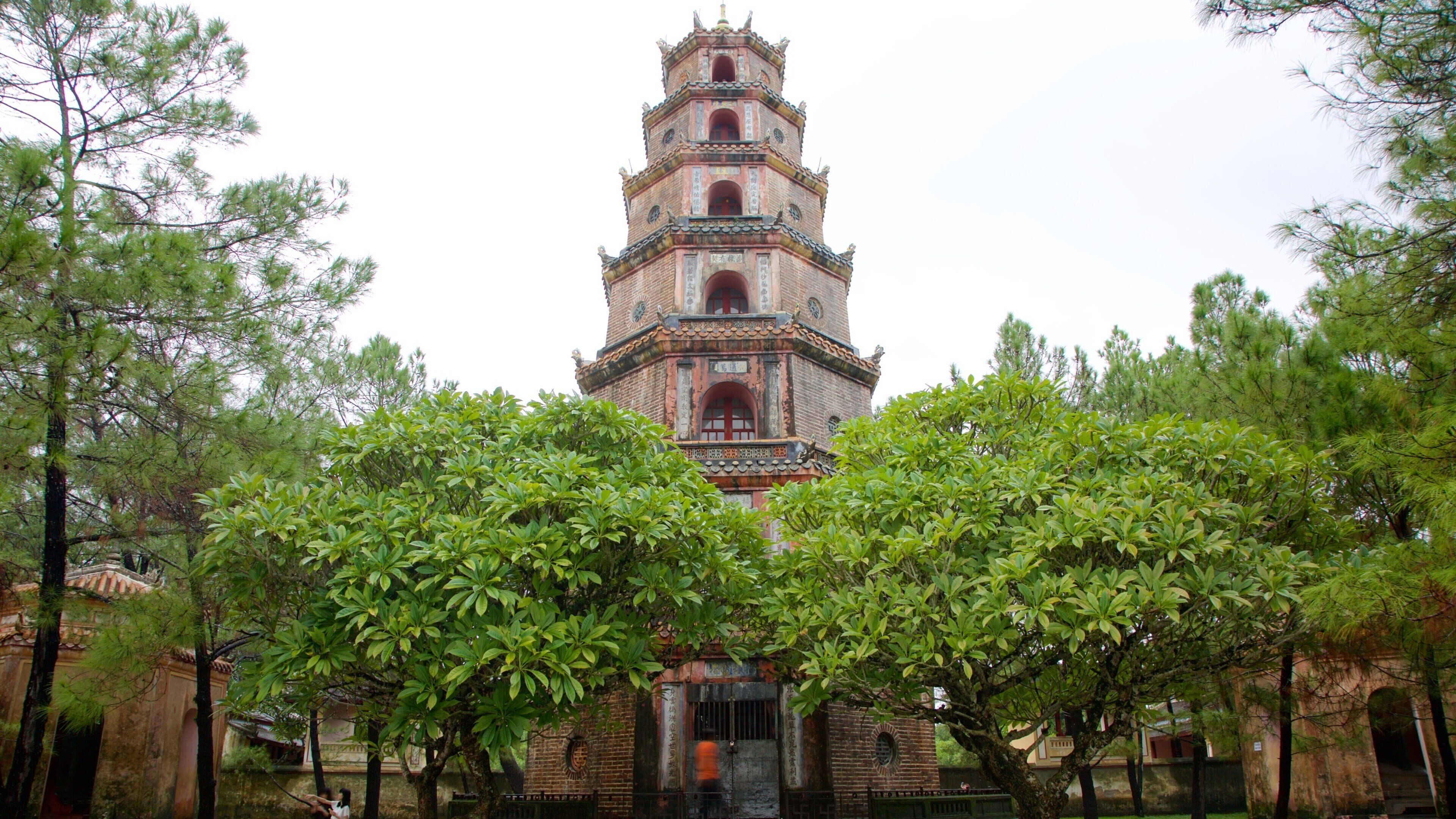 Hue which includes heritage architecture and a temple or place of worship