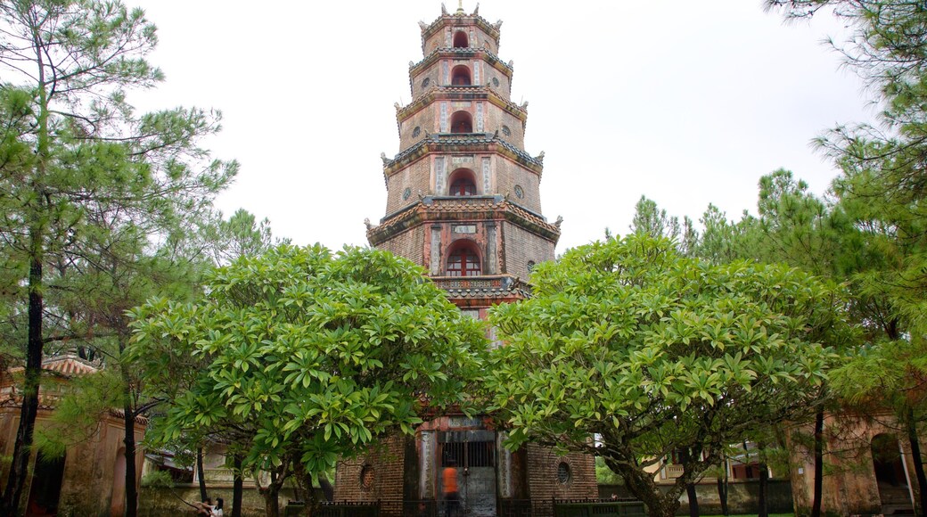 Hue which includes heritage architecture and a temple or place of worship