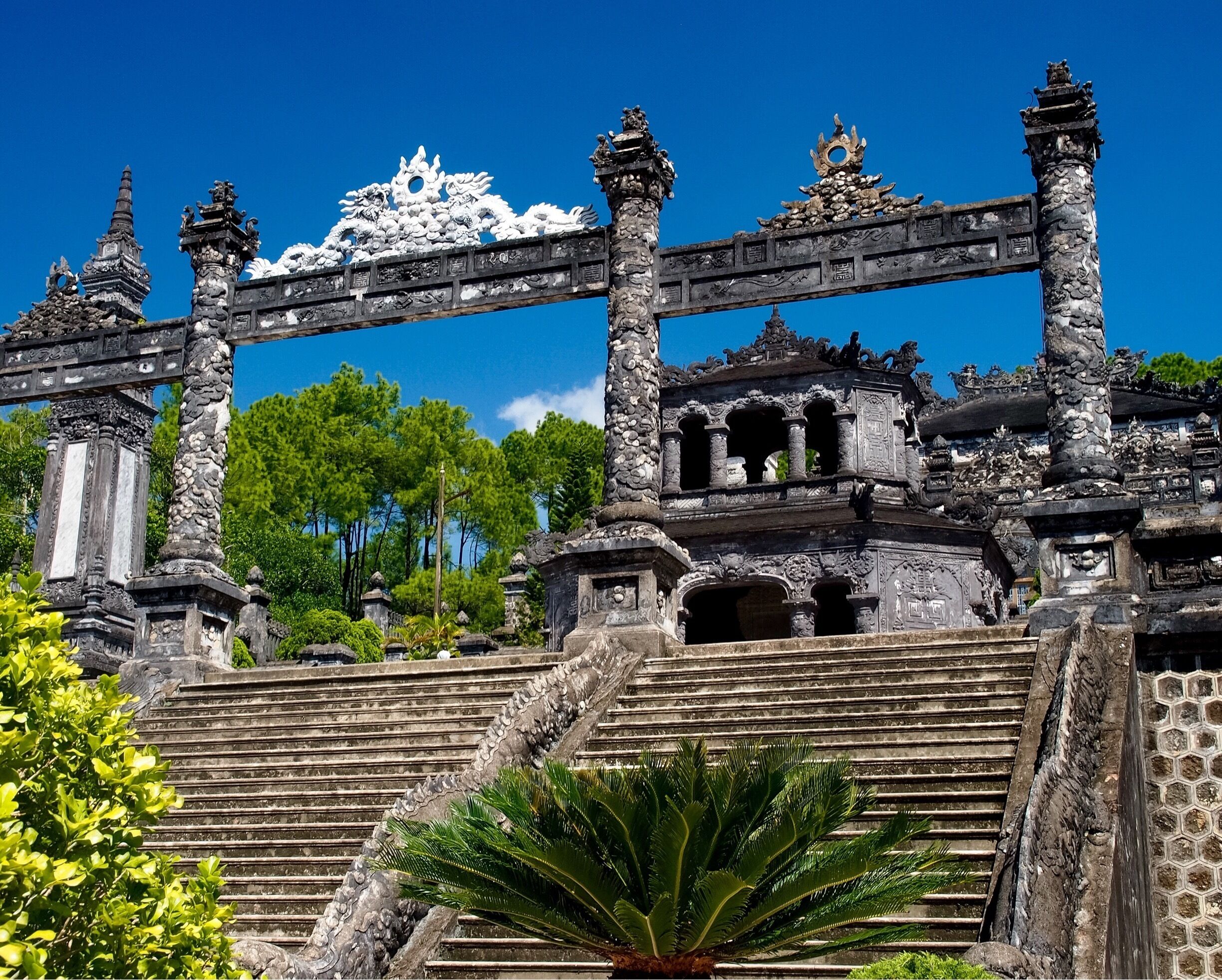 This interesting tomb is newer than it looks - it was built in the 1920s.  Beautiful spot with a great view.