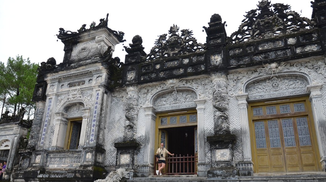 Emperor Khai Dinh’s Mausoleum. Inside is entirely mosaic. (Previously posted). It's stunning - don't miss it!