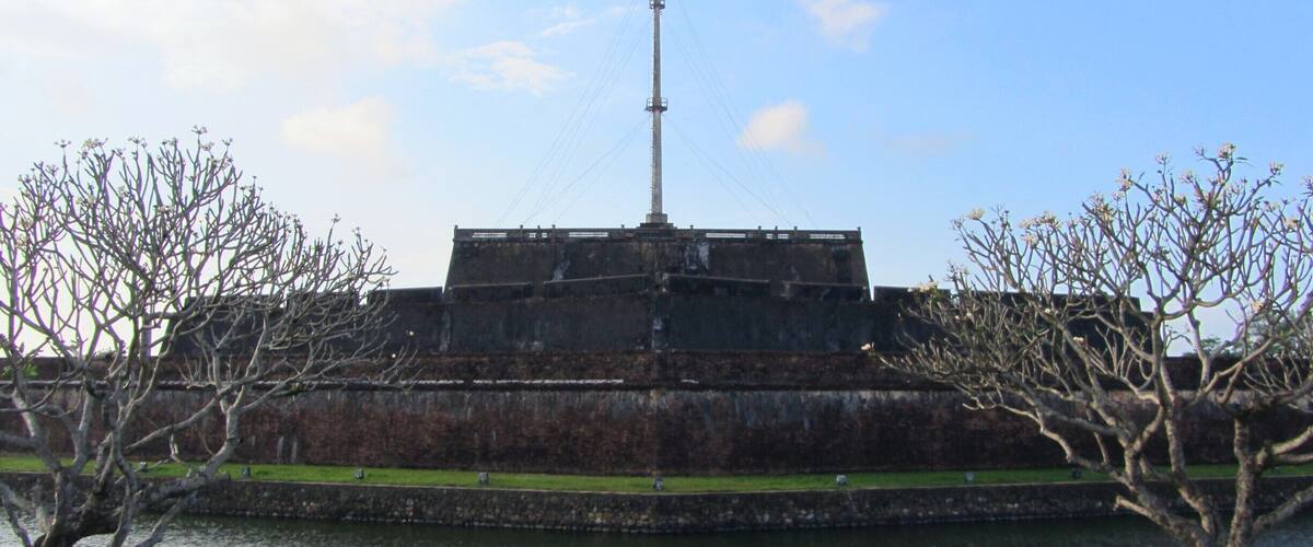 Ky Dai is a fortress in front of the Citadel. Over the years this flag pole has been destroyed by Mother nature and by war. But here it stands again 37 metres high or 121 feet. We walked through the Citadel, but this was a nice spot to have a packed lunch and imagine what this place was like back in the reign of 6th Gia Long (1807).
Enjoy.