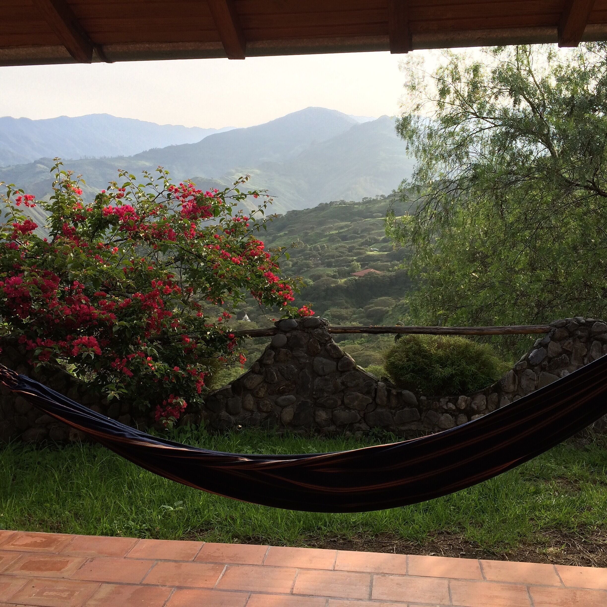 View from our terrasse . Dont miss out Vilcabamba in Ecuador. 