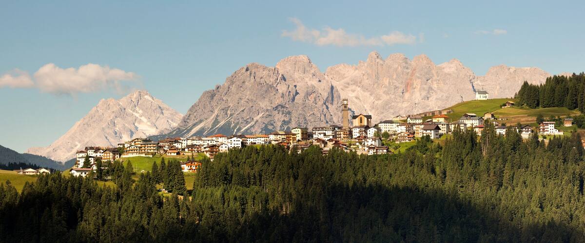 Danta village and dolomites, Comelico Superiore, Italy
