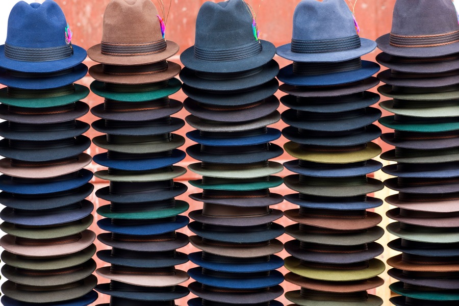 Hat stall, Guamote, Ecuador