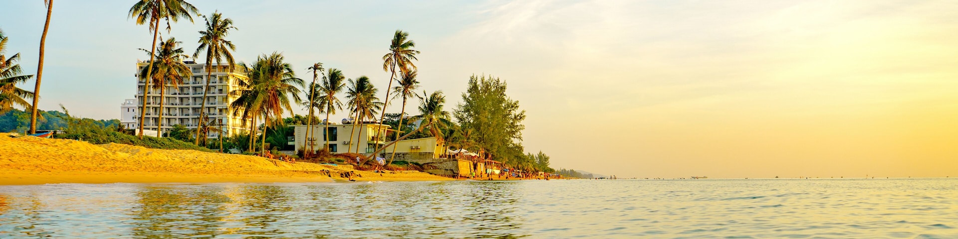 Sunset on the Long beach in Phu Quoc island, Vietnam