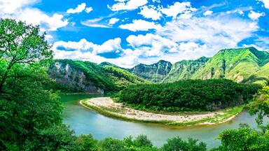 Summer landscape of Donggang River, Jeongseon