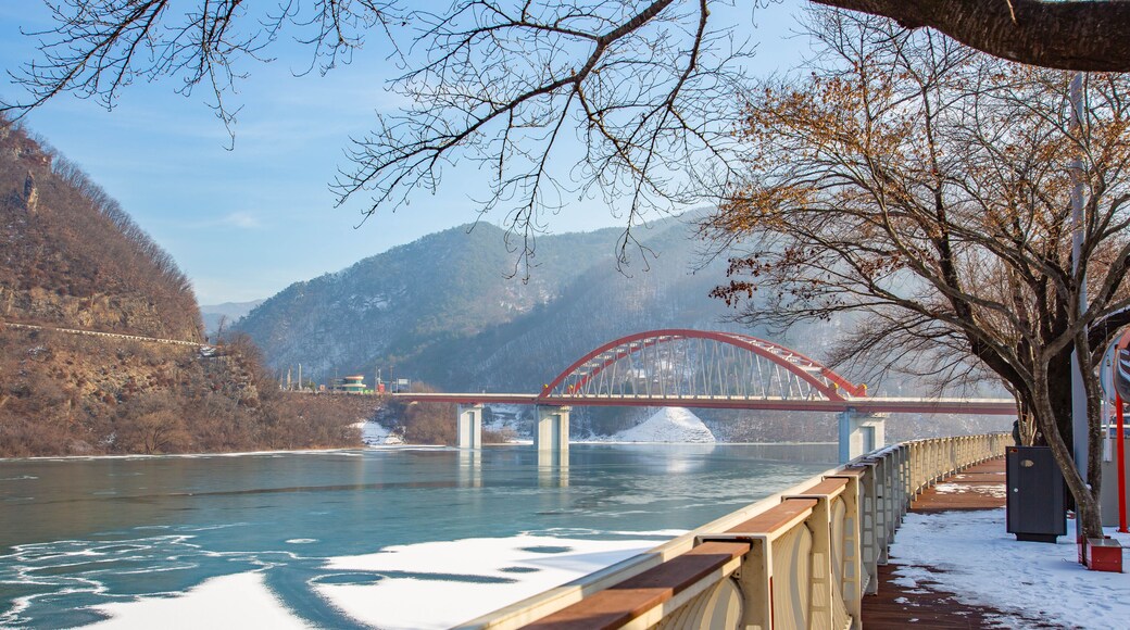view of Danyang city by the river in South Korea - Image 2018-12-15; Shutterstock ID 1260664264; Purchase Order: -