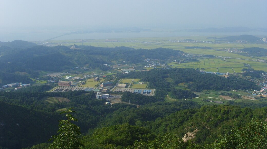 영인산 깃대봉정상에서 본