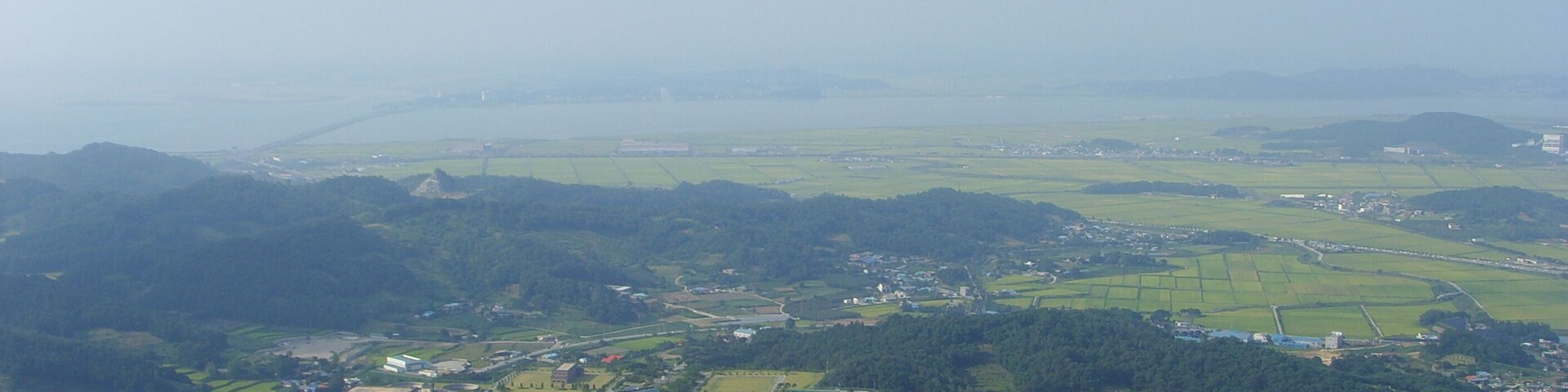 영인산 깃대봉정상에서 본