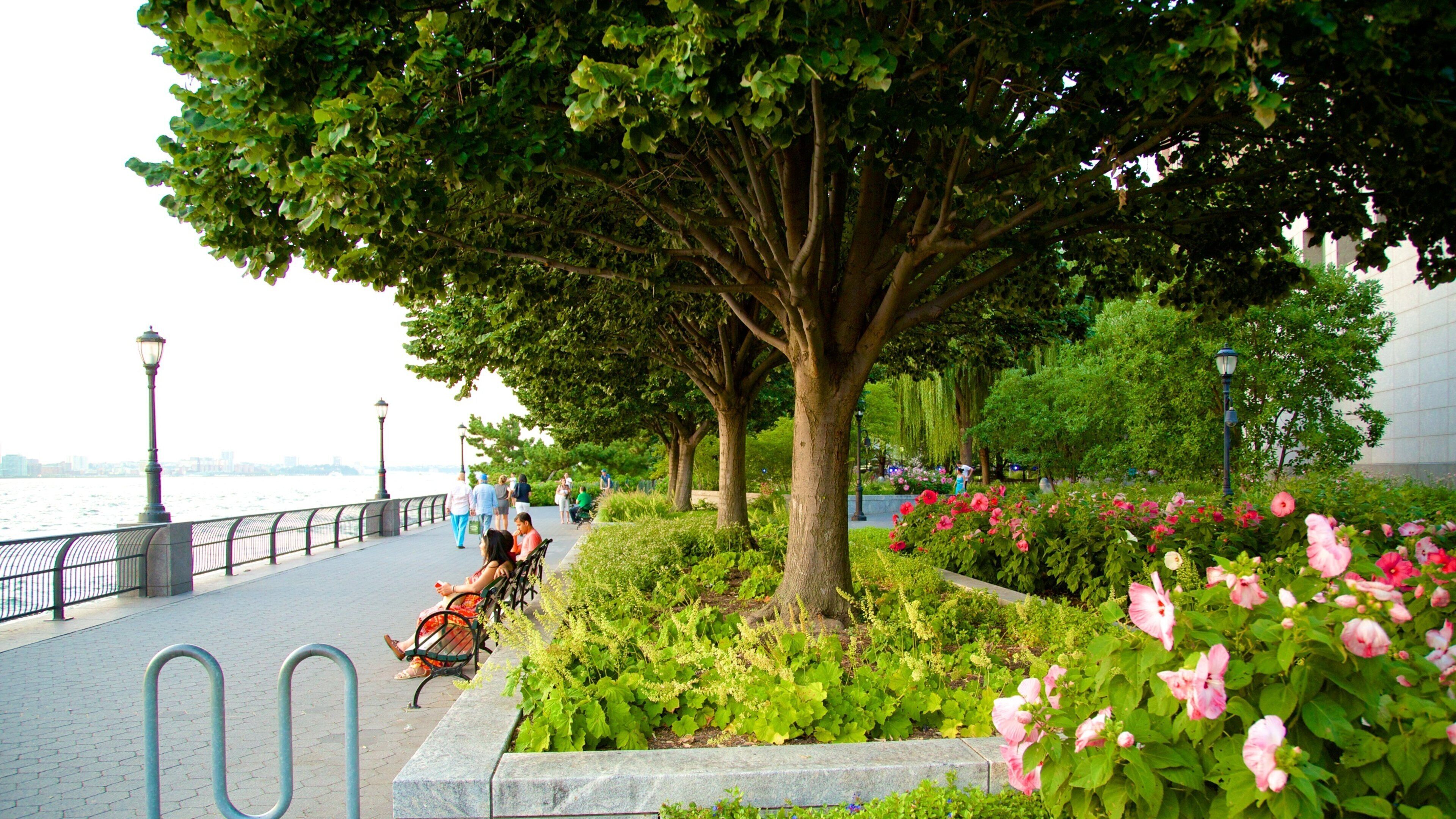 World Financial Center featuring a garden and flowers