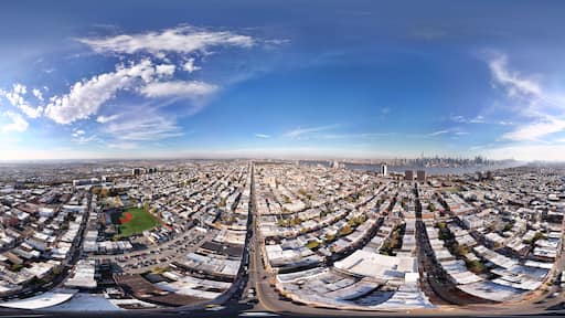 Union City New Jersey. 360 VR equirectangular photo