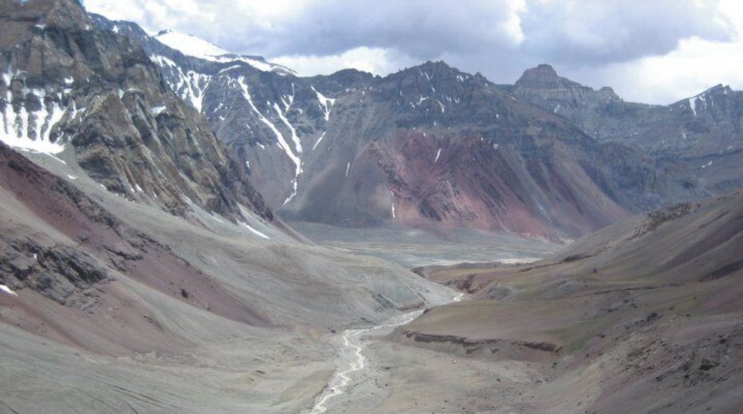 Back route. Can barely make out base camp at the ridge below