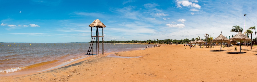 Mboi Kae beach in Encarnacion, Paraguay