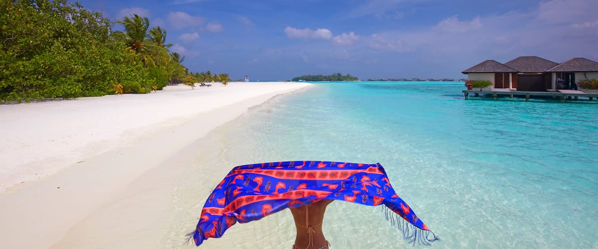 Young woman at the Paradise Island (Lankanfinolhu), Maldives
