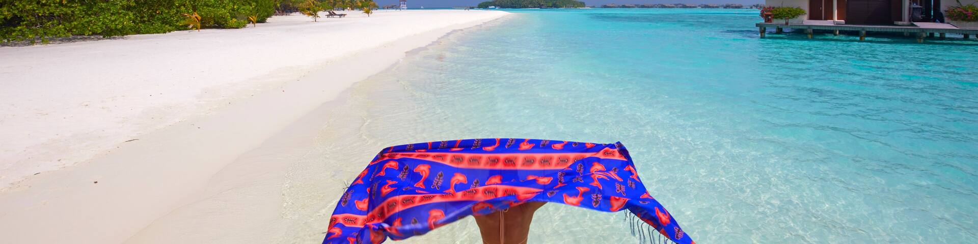 Young woman at the Paradise Island (Lankanfinolhu), Maldives