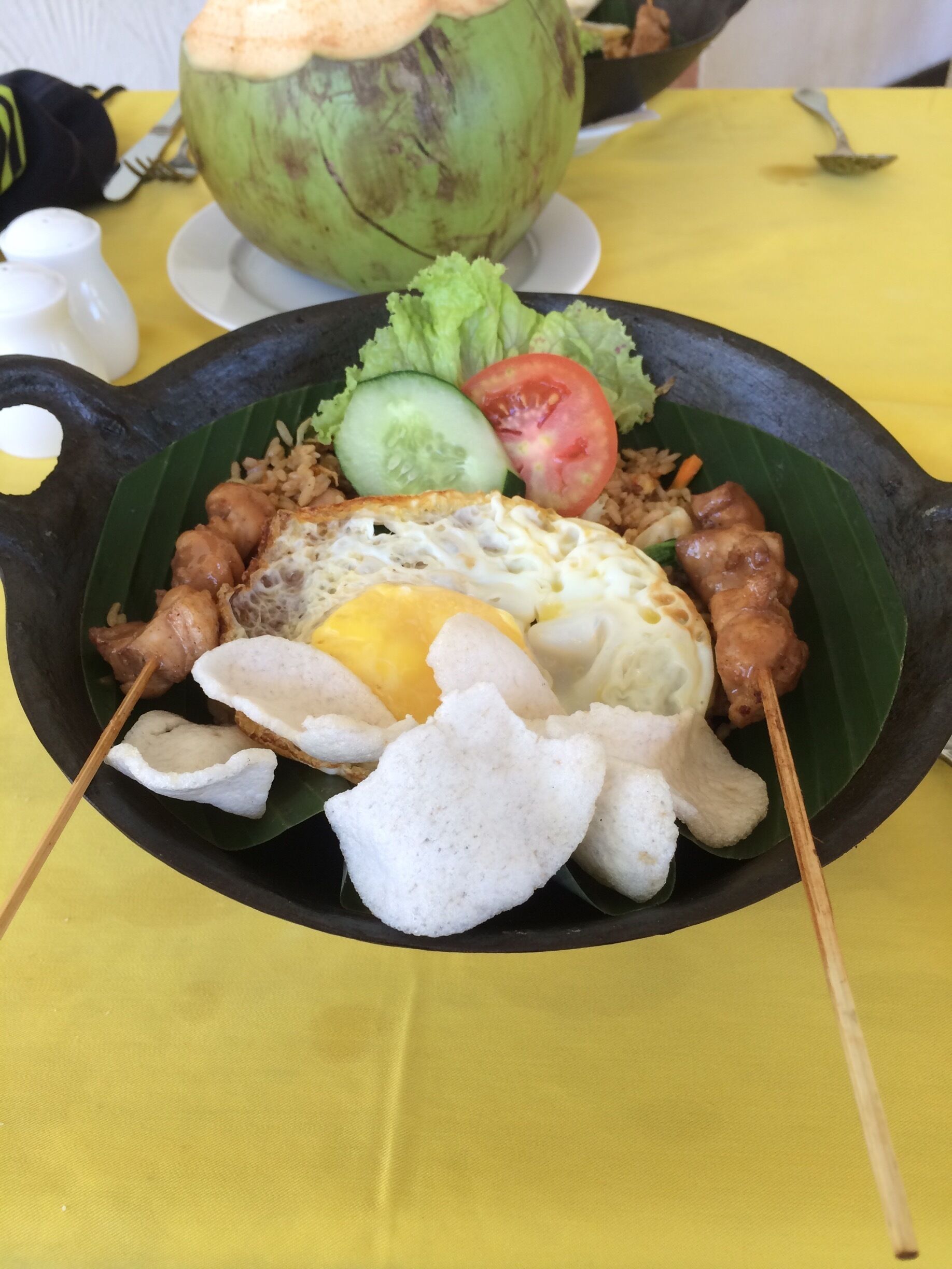 Chicken satay nasi goreng. #delicious