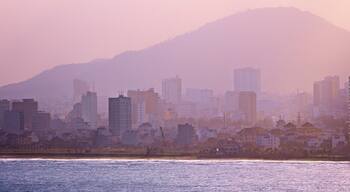 Montagne de Son Tra mettant en vedette brume ou brouillard et ville cĂŽtiĂšre
