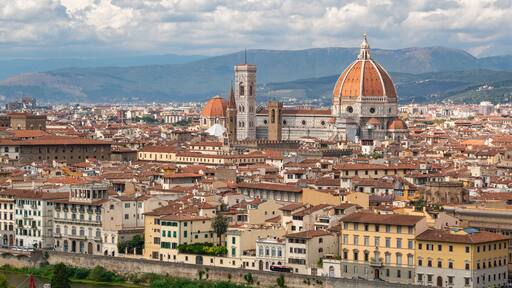 Arcetri which includes landscape views and a city