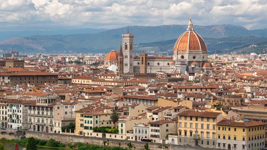 Arcetri which includes landscape views and a city