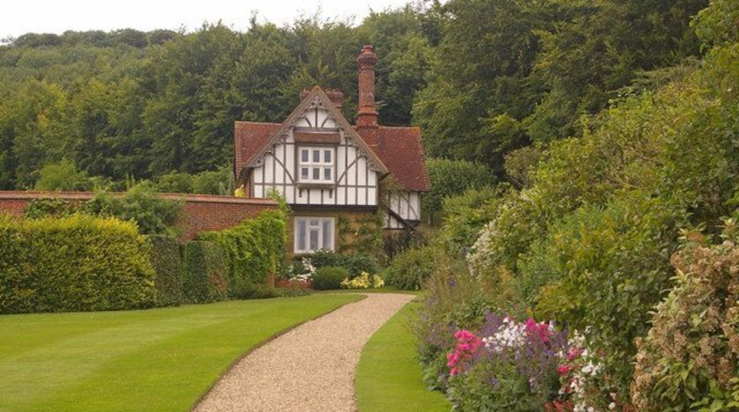 Border near Walled Garden, Titsey Place The path runs from the house to the Walled Garden.