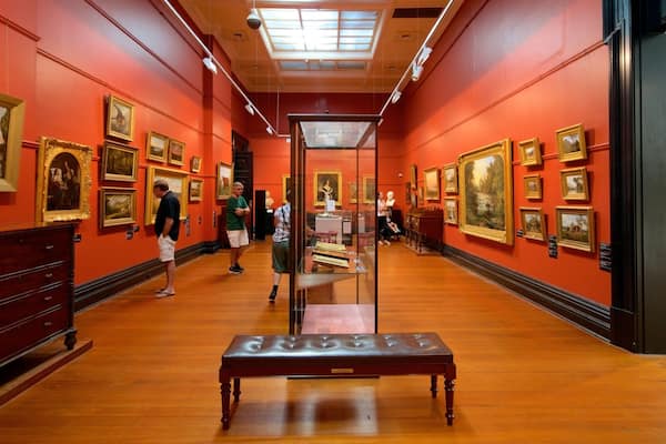 Ballarat Fine Art Gallery featuring interior views as well as a small group of people