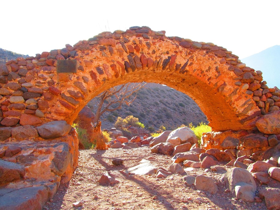 Bridge over Picheuta river. It has historic relevance because it was used by the General San Martin as a route to cross the Andes Mountain in his liberty campaign of America.
