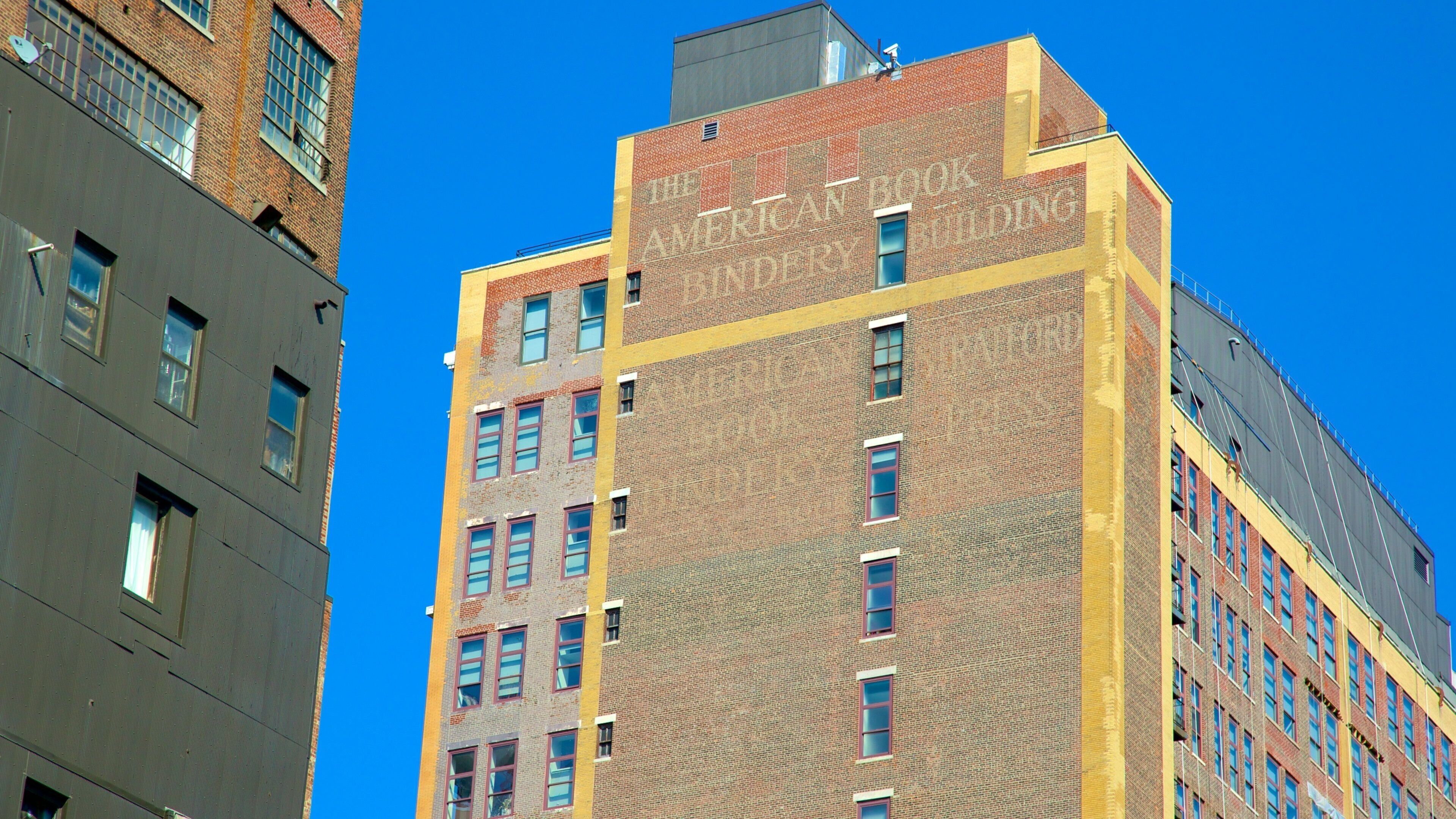The High Line Park inclusief bewegwijzering en een stad