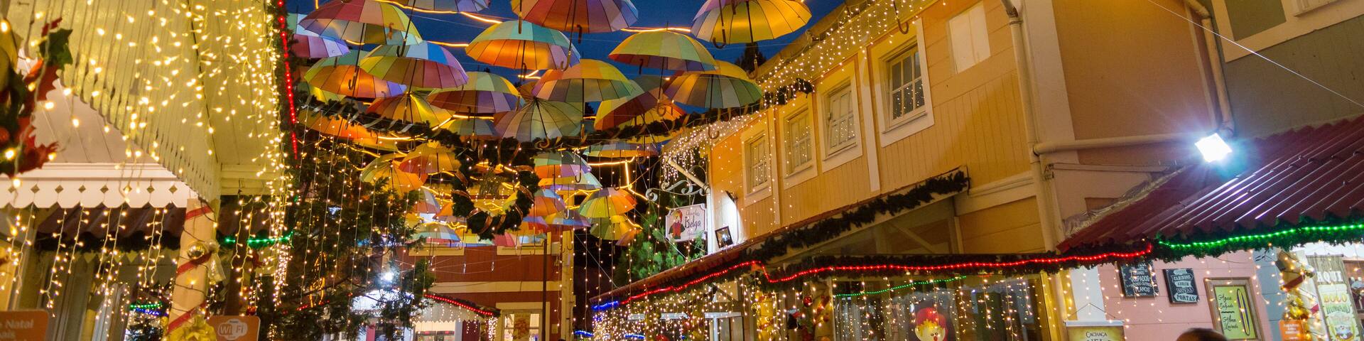 Colorful Umbrella Hanging on Ceiling Decoration