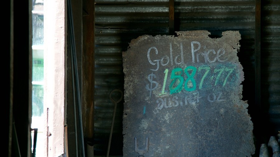 Mina de oro de Central Deborah mostrando señalización