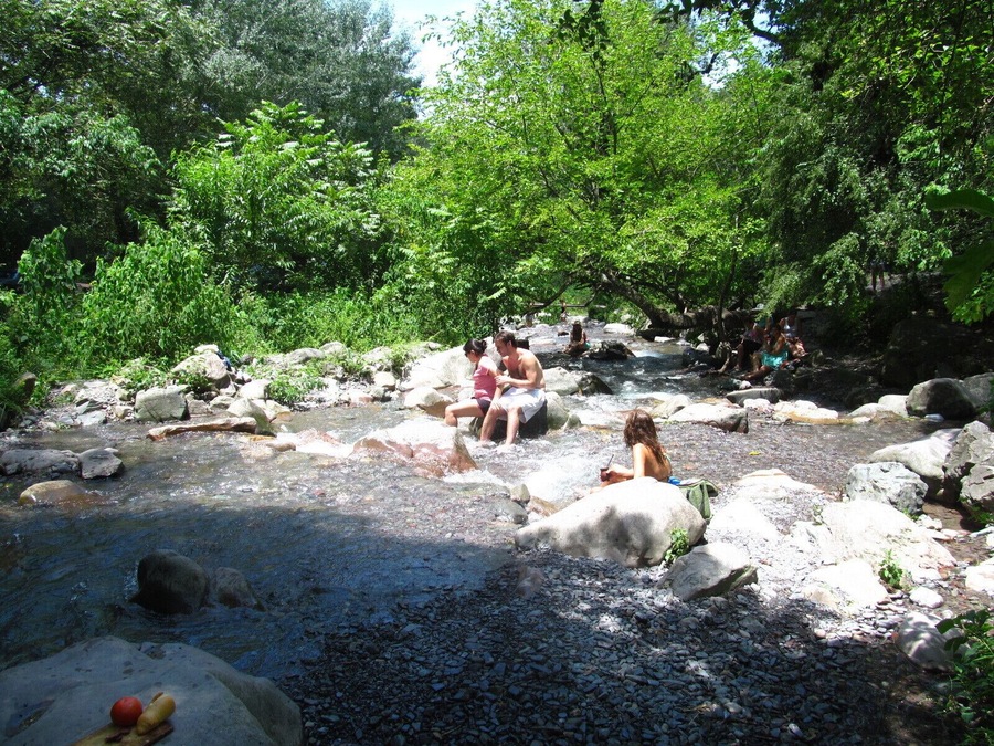 Along the Quebrada de San Lorenzo, the river offers a great place to refresh of the hot temperatures.