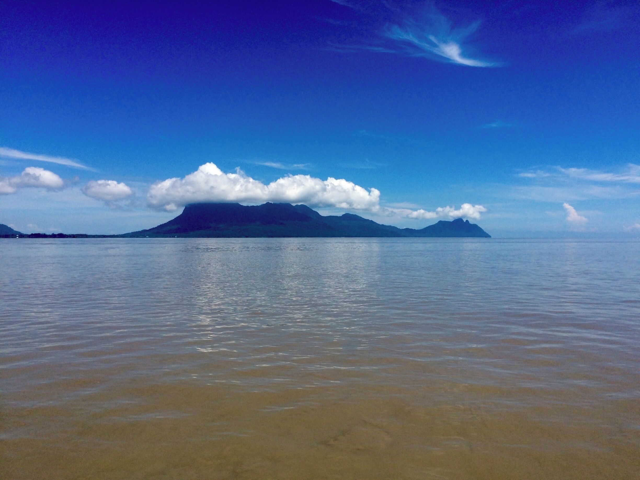 Santubong mountain as seen from Bako