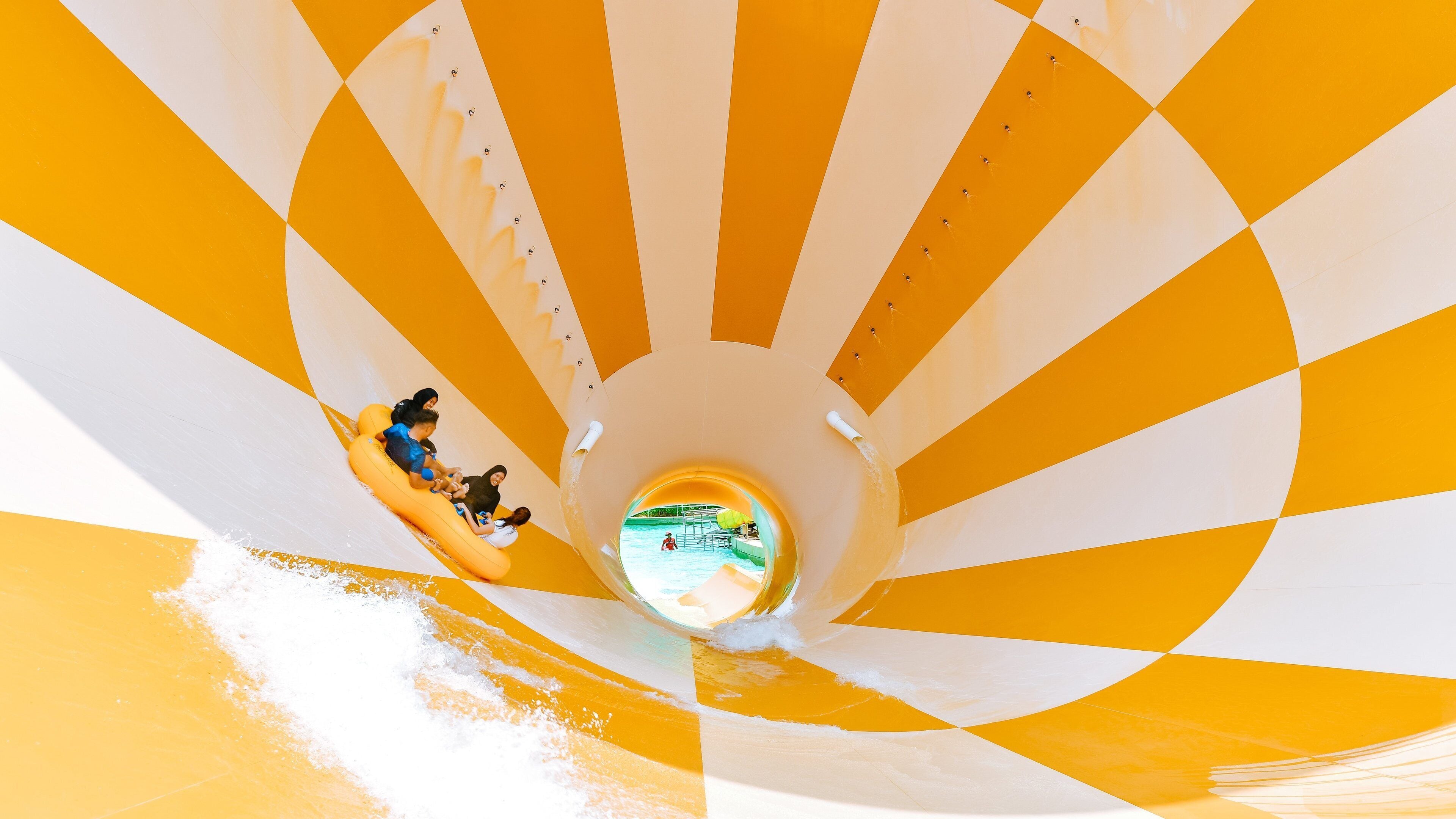 Johor Bahru showing a waterpark as well as a small group of people
