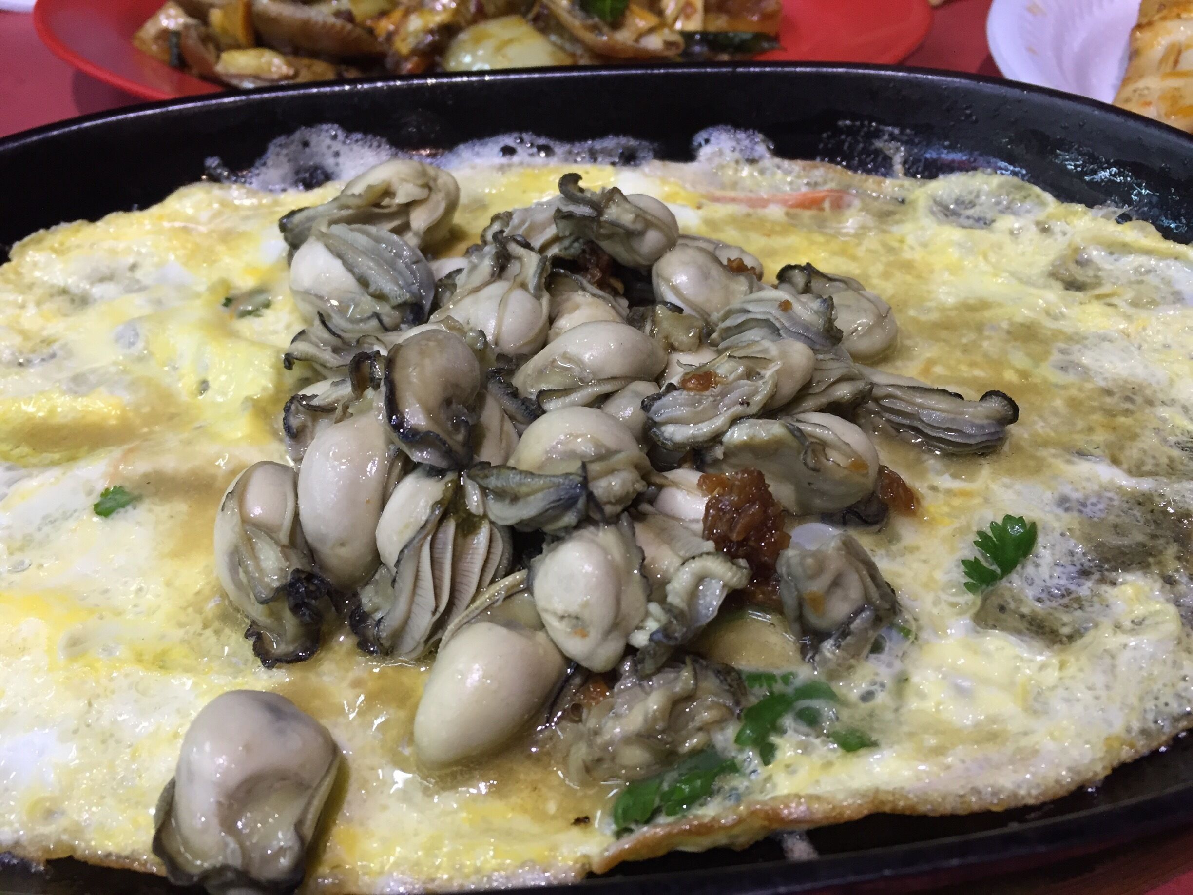 Oyster omelette. The oysters are big and generous amount of it. 