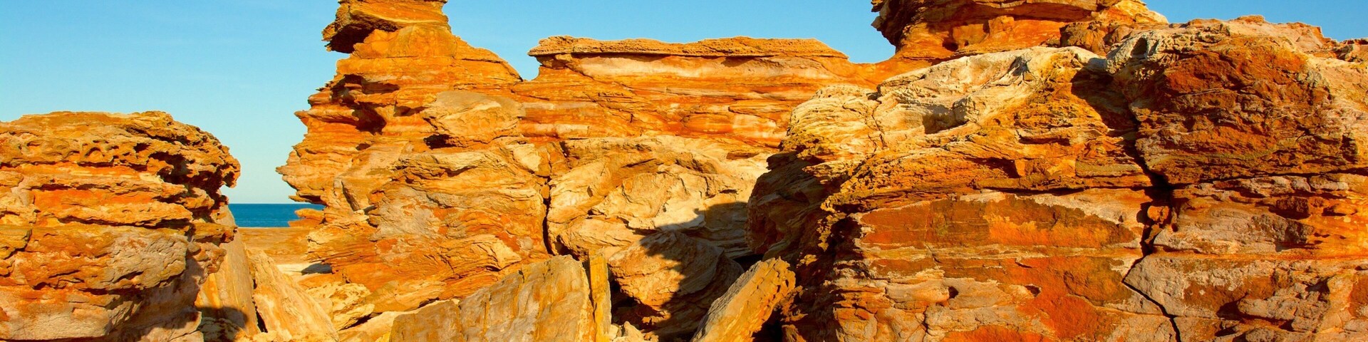 Gantheaume Point das einen allgemeine KĂŒstenansicht und schroffe KĂŒste