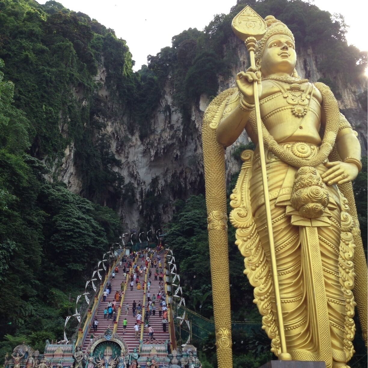 Batu Caves is just 13km north from Kuala Lumpur. There you would find a temple dedicated to Lord Murugan. Climb the 272 steps the see the wonders of limestone cave and offer prayers if you are a Hindu. 