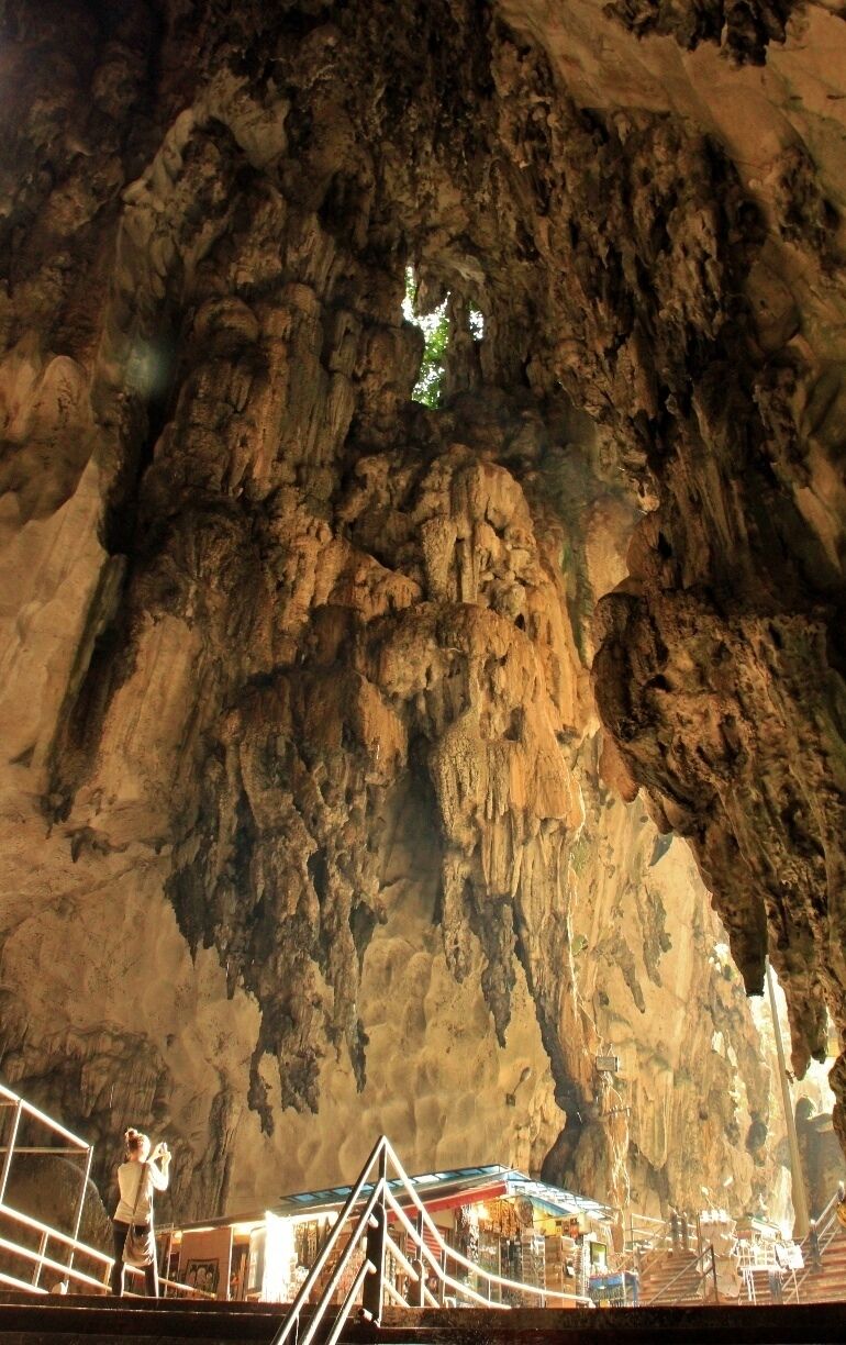 It's a pretty easy train ride from anywhere within Kuala Lumpur to the Batu Caves and definitely worth the trip! The area is overrun by outgoing monkeys, and the caves themselves are pretty fantastic, especially if you've never seen caves this large before.