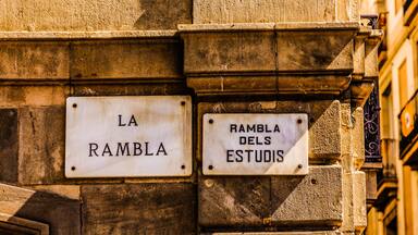 La Rambla Street Sign