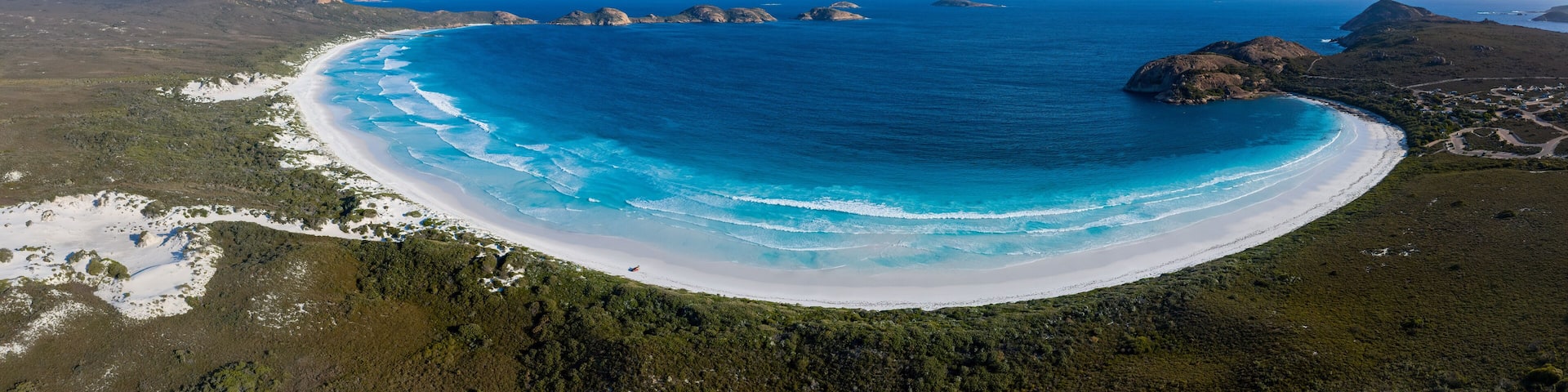 View of the beach at Lucky Bay in the Cpae Le Grand National Park, near Esperance in Western Australia