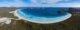 View of the beach at Lucky Bay in the Cpae Le Grand National Park, near Esperance in Western Australia