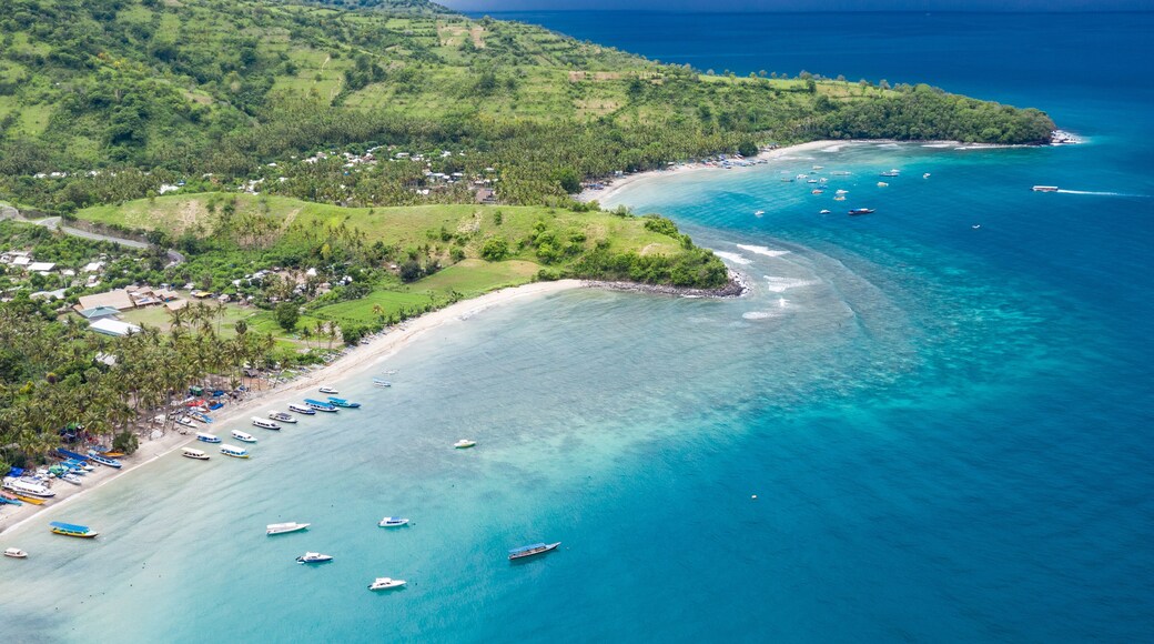 Rain storm rolling in over north lombok